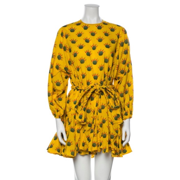 Rhode yellow dress with detachable belt Revolve - Picture 4 of 8